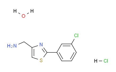 CAS No. 690632-12-3, (2-(3-Chlorophenyl)thiazol-4-yl)methanamine hydrochloride hydrate