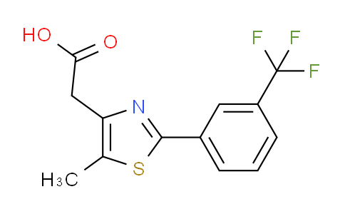 CAS No. 924868-87-1, 2-(5-Methyl-2-(3-(trifluoromethyl)phenyl)thiazol-4-yl)acetic acid