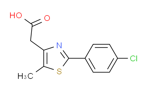CAS No. 259655-35-1, 2-(2-(4-Chlorophenyl)-5-methylthiazol-4-yl)acetic acid