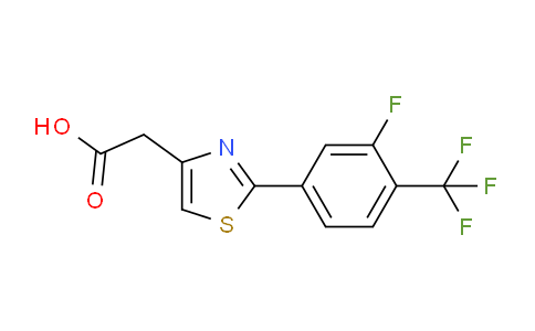 CAS No. 937602-42-1, 2-(2-(3-Fluoro-4-(trifluoromethyl)phenyl)thiazol-4-yl)acetic acid
