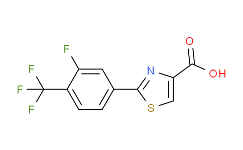 CAS No. 937602-43-2, 2-(3-Fluoro-4-(trifluoromethyl)phenyl)thiazole-4-carboxylic acid