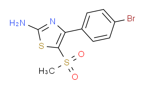 CAS No. 1017782-62-5, 4-(4-Bromophenyl)-5-(methylsulfonyl)thiazol-2-amine