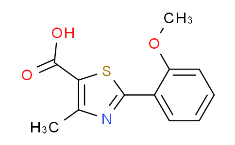 CAS No. 472805-74-6, 4-Methyl-2-(2-methoxyphenyl)thiazole-5-carboxylic acid