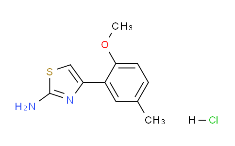 CAS No. 1177334-96-1, 4-(2-Methoxy-5-methylphenyl)-1,3-thiazol-2-amine, HCl