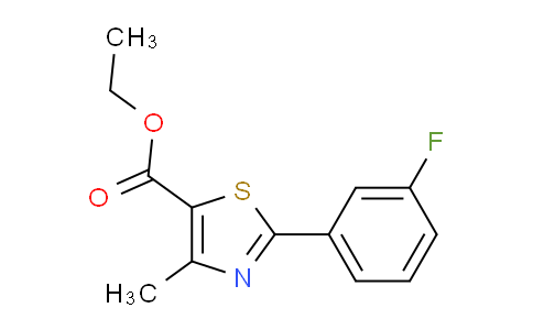 CAS No. 948292-06-6, Ethyl 2-(3-Fluorophenyl)-4-methylthiazole-5-carboxylate