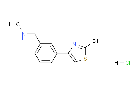 CAS No. 1432754-23-8, N-Methyl-1-(3-(2-methylthiazol-4-yl)phenyl)methanamine hydrochloride
