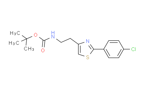 CAS No. 1956355-92-2, tert-Butyl (2-(2-(4-chlorophenyl)thiazol-4-yl)ethyl)carbamate