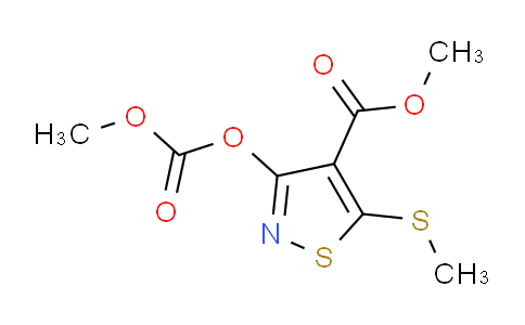 CAS No. 878477-23-7, 4-Isothiazolecarboxylic acid, 3-[(methoxycarbonyl)oxy]-5-(methylthio)-, methyl ester