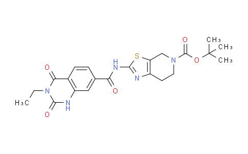 CAS No. 2375541-73-2, tert-butyl 2-(3-ethyl-2,4-dioxo-1,2,3,4-tetrahydroquinazoline-7-carboxamido)-6,7-dihydrothiazolo[5,4-c]pyridine-5(4H)-carboxylate