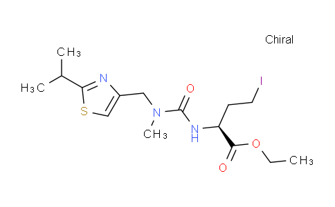 CAS No. 1051461-77-8, Butanoic acid, 4-iodo-2-[[[methyl[[2-(1-methylethyl)-4-thiazolyl]methyl]amino]carbonyl]amino]-, ethyl ester, (2S)-