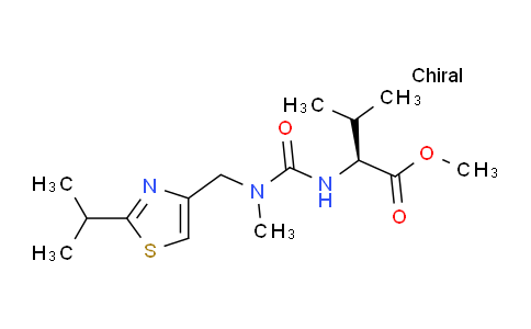 CAS No. 154248-99-4, methyl (2S)-3-methyl-2-[[methyl-[(2-propan-2-yl-1,3-thiazol-4-yl)methyl]carbamoyl]amino]butanoate