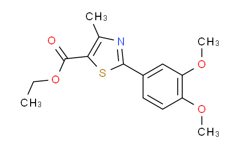 CAS No. 82875-47-6, Ethyl 2-(3,4-dimethoxyphenyl)-4-methylthiazole-5-carboxylate
