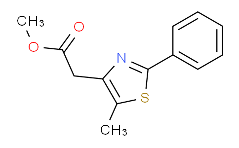 CAS No. 175136-29-5, Methyl 2-(5-methyl-2-phenylthiazol-4-yl)acetate