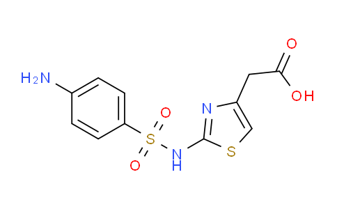CAS No. 135285-81-3, 2-[[(4-Aminophenyl)sulfonyl]amino]-4-thiazoleacetic acid
