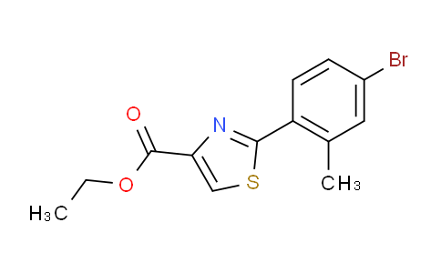 CAS No. 886368-25-8, Ethyl 2-(4-bromo-2-methylphenyl)thiazole-4-carboxylate
