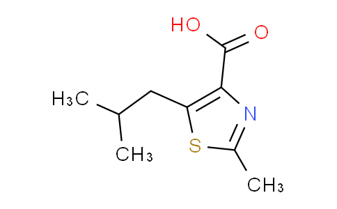 CAS No. 1429902-36-2, 2-methyl-5-(2-methylpropyl)-1,3-thiazole-4-carboxylic acid