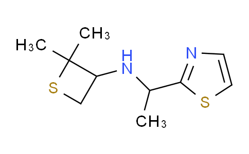 CAS No. 1850870-10-8, 2,2-dimethyl-N-[1-(1,3-thiazol-2-yl)ethyl]thietan-3-amine