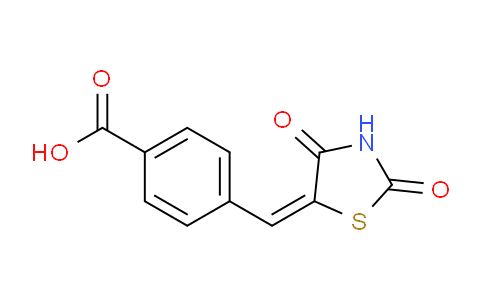 CAS No. 199167-79-8, 4-[(2,4-dioxo-1,3-thiazolidin-5-ylidene)methyl]benzoic acid