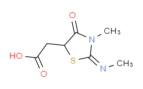 CAS No. 41306-29-0, (E)-2-(3-methyl-2-(methylimino)-4-oxothiazolidin-5-yl)acetic acid