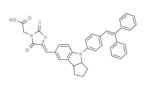 CAS No. 652145-28-3, (Z)-2-(5-((4-(4-(2,2-diphenylvinyl)phenyl)-1,2,3,3a,4,8b-hexahydrocyclopenta[b]indol-7-yl)methylene)-4-oxo-2-thioxothiazolidin-3-yl)acetic acid
