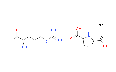 CAS No. 30986-62-0, (S)-2-Amino-5-guanidinopentanoic acid thiazolidine-2,4-dicarboxylic acid (1:1)