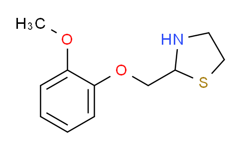 CAS No. 103181-68-6, 2-((2-methoxyphenoxy)methyl)thiazolidine