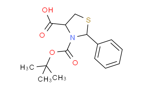CAS No. 106086-10-6, N-Boc-2-phenylthiazolidine-4-carboxylic acid