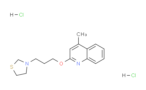 CAS No. 41288-13-5, 3-(3-((4-Methylquinolin-2-yl)oxy)propyl)thiazolidine dihydrochloride
