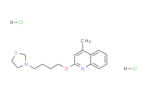CAS No. 41288-16-8, 3-(4-((4-Methylquinolin-2-yl)oxy)butyl)thiazolidine dihydrochloride
