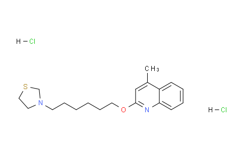 CAS No. 41288-25-9, 3-(6-((4-Methylquinolin-2-yl)oxy)hexyl)thiazolidine dihydrochloride