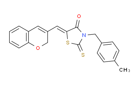 CAS No. 618074-26-3, 5-((2H-Chromen-3-yl)methylene)-3-(4-methylbenzyl)-2-thioxothiazolidin-4-one