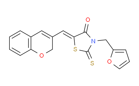 CAS No. 618076-42-9, 5-((2H-Chromen-3-yl)methylene)-3-(furan-2-ylmethyl)-2-thioxothiazolidin-4-one