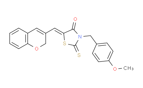 CAS No. 618074-28-5, 5-((2H-Chromen-3-yl)methylene)-3-(4-methoxybenzyl)-2-thioxothiazolidin-4-one