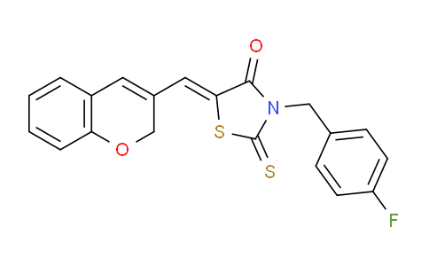 CAS No. 618074-32-1, 5-((2H-Chromen-3-yl)methylene)-3-(4-fluorobenzyl)-2-thioxothiazolidin-4-one
