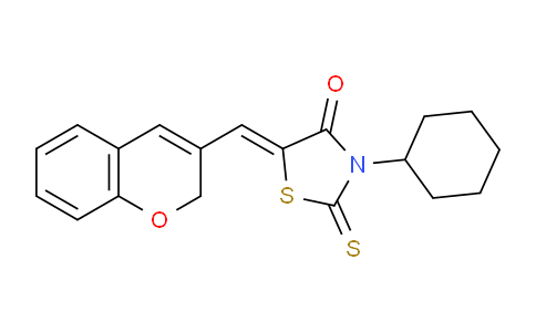CAS No. 618074-80-9, 5-((2H-Chromen-3-yl)methylene)-3-cyclohexyl-2-thioxothiazolidin-4-one