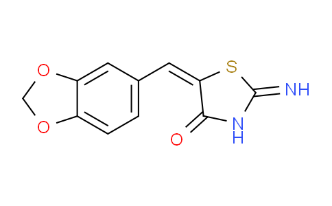 CAS No. 300829-97-4, 5-(Benzo[d][1,3]dioxol-5-ylmethylene)-2-iminothiazolidin-4-one