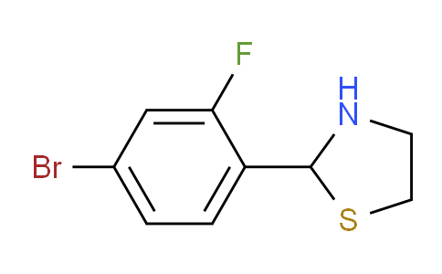 CAS No. 937602-46-5, 2-(4-Bromo-2-fluorophenyl)thiazolidine