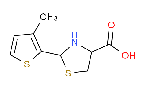 CAS No. 318466-03-4, 2-(3-Methylthiophen-2-yl)thiazolidine-4-carboxylic acid