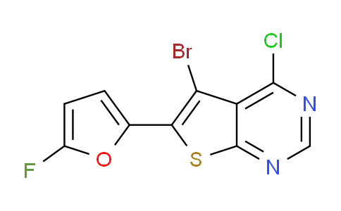 CAS No. 1799610-97-1, 5-Bromo-4-chloro-6-(5-fluorofuran-2-yl)thieno[2,3-d]pyrimidine