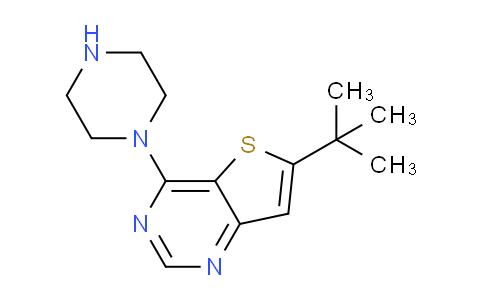 CAS No. 683274-69-3, 6-t-Butyl-4-piperazinothieno[3,2-d]pyrimidine