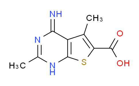 CAS No. 923737-07-9, 4-Imino-2,5-dimethyl-1,4-dihydrothieno[2,3-d]pyrimidine-6-carboxylic acid