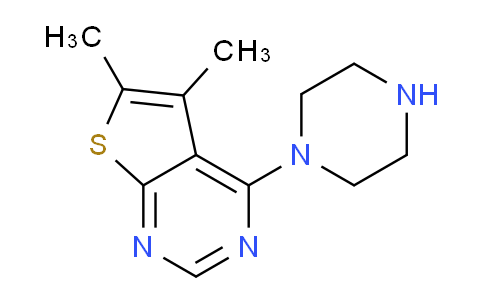 CAS No. 683274-62-6, 5,6-Dimethyl-4-(piperazin-1-yl)thieno[2,3-d]pyrimidine