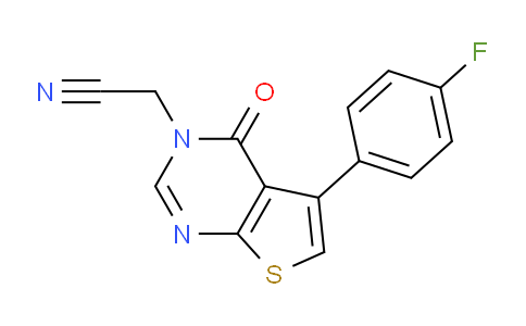 CAS No. 634162-74-6, 2-(5-(4-Fluorophenyl)-4-oxothieno[2,3-d]pyrimidin-3(4H)-yl)acetonitrile