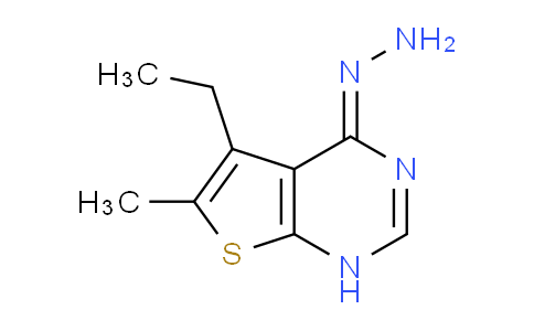 CAS No. 439692-91-8, 5-Ethyl-4-hydrazono-6-methyl-1,4-dihydrothieno[2,3-d]pyrimidine