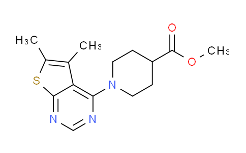 CAS No. 1389574-25-7, Methyl 1-(5,6-dimethylthieno[2,3-d]pyrimidin-4-yl)piperidine-4-carboxylate