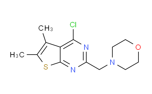 CAS No. 568570-10-5, 4-((4-Chloro-5,6-dimethylthieno[2,3-d]pyrimidin-2-yl)methyl)morpholine