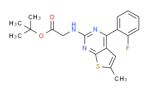 CAS No. 1076199-69-3, tert-Butyl 2-((4-(2-fluorophenyl)-6-methylthieno[2,3-d]pyrimidin-2-yl)amino)acetate
