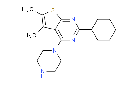 CAS No. 1361118-58-2, 2-Cyclohexyl-5,6-dimethyl-4-(piperazin-1-yl)thieno[2,3-d]pyrimidine