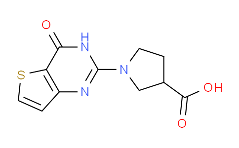 CAS No. 1774904-75-4, 1-(4-Oxo-3,4-dihydrothieno[3,2-d]pyrimidin-2-yl)pyrrolidine-3-carboxylic acid
