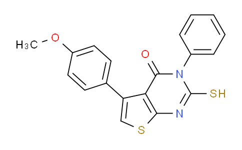 CAS No. 296899-20-2, 2-Mercapto-5-(4-methoxyphenyl)-3-phenylthieno[2,3-d]pyrimidin-4(3H)-one
